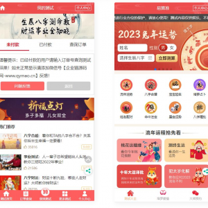 2023新版运势测试风水起名/八字算命/算财运姻缘/易经周易/运势测算网源码/塔罗牌占卜