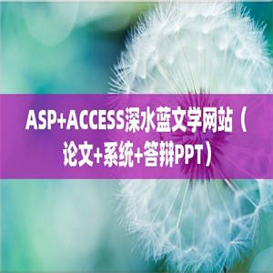 ASP+ACCESS深水蓝文学网站（论文+系统+答辩PPT）