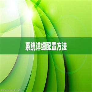 系统详细配置方法