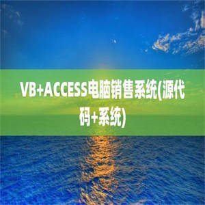VB+ACCESS电脑销售系统(源代码+系统)