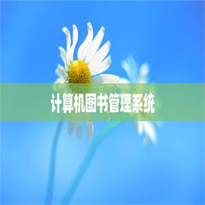 计算机图书管理系统