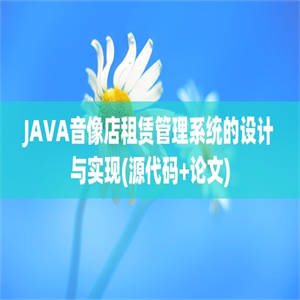 JAVA音像店租赁管理系统的设计与实现(源代码+论文)