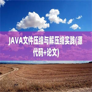 JAVA文件压缩与解压缩实践(源代码+论文)