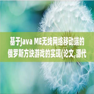 基于Java ME无线网络移动端的俄罗斯方块游戏的实现(论文,源代码)