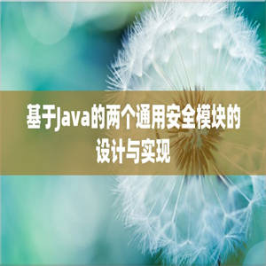 基于Java的两个通用安全模块的设计与实现