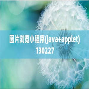 图片浏览小程序(java+applet)130227