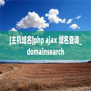 [主机域名]php ajax 域名查询_domainsearch