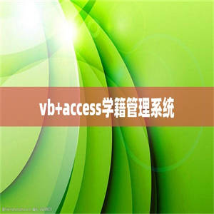 vb+access学籍管理系统