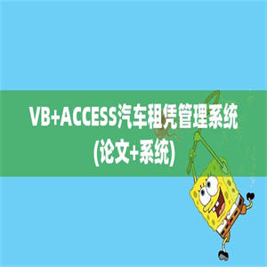 VB+ACCESS汽车租凭管理系统(论文+系统)