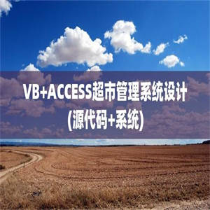 VB+ACCESS超市管理系统设计(源代码+系统)