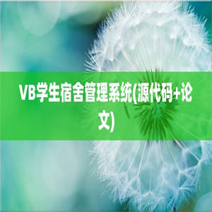 VB学生宿舍管理系统(源代码+论文)