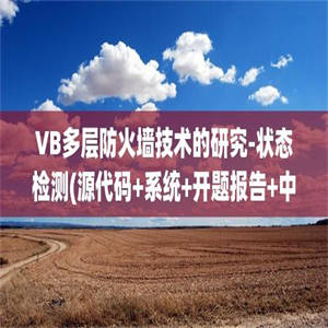 VB多层防火墙技术的研究-状态检测(源代码+系统+开题报告+中期报告)