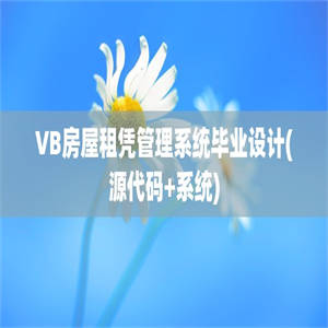 VB房屋租凭管理系统毕业设计(源代码+系统)