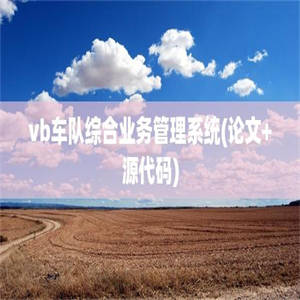 vb车队综合业务管理系统(论文+源代码)